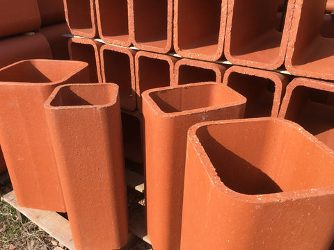 15.5"x15.5" Clay Flue Liners - 2' Lengths